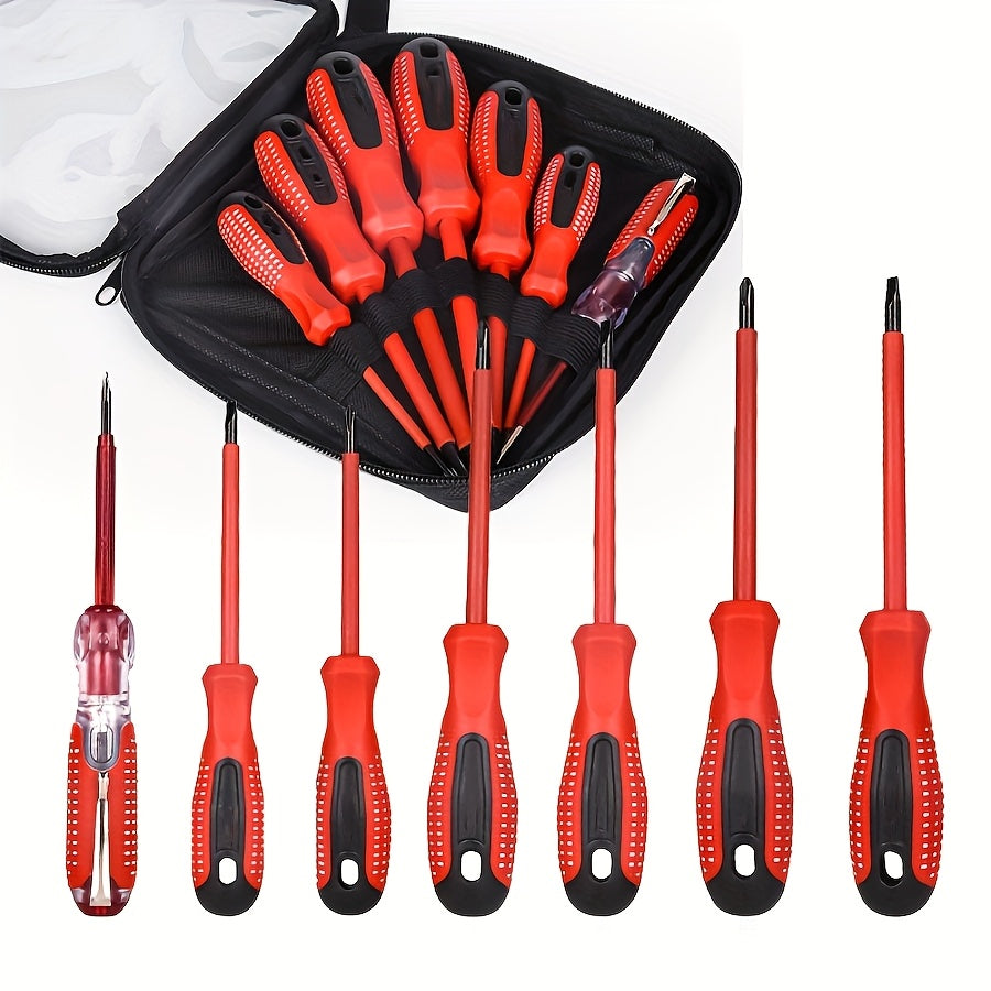 7pcs Screwdriver Set - Durable Metal Flat-Head Hand Tools, Suitable for Home Use, Essential Precision Repair Tool Kit, Battery-Free