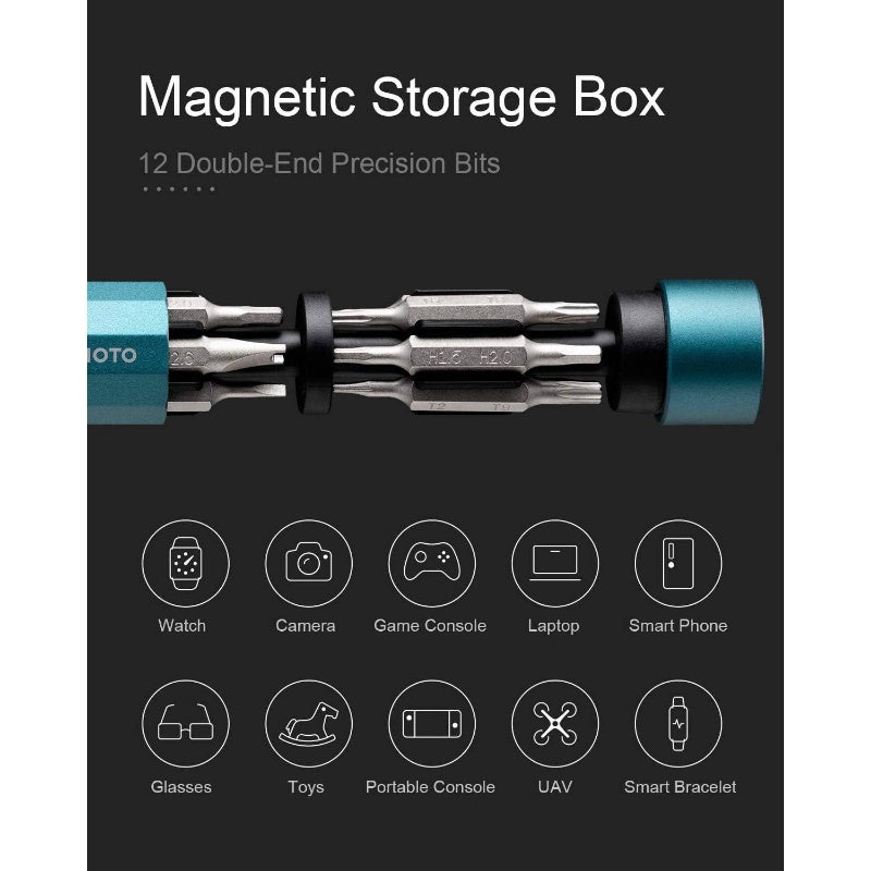 24-in-1 Manual Precision Screwdriver Set with Magnetic Tip Storage Box - Heavy-Duty S2 Alloy Steel Construction, Ergonomic Non-Slip Grip & Color-Coded Bits for Electronics, Smartphones, Watches, Glasses, Home Repairs - All-in-One Tool Kit for DIY &