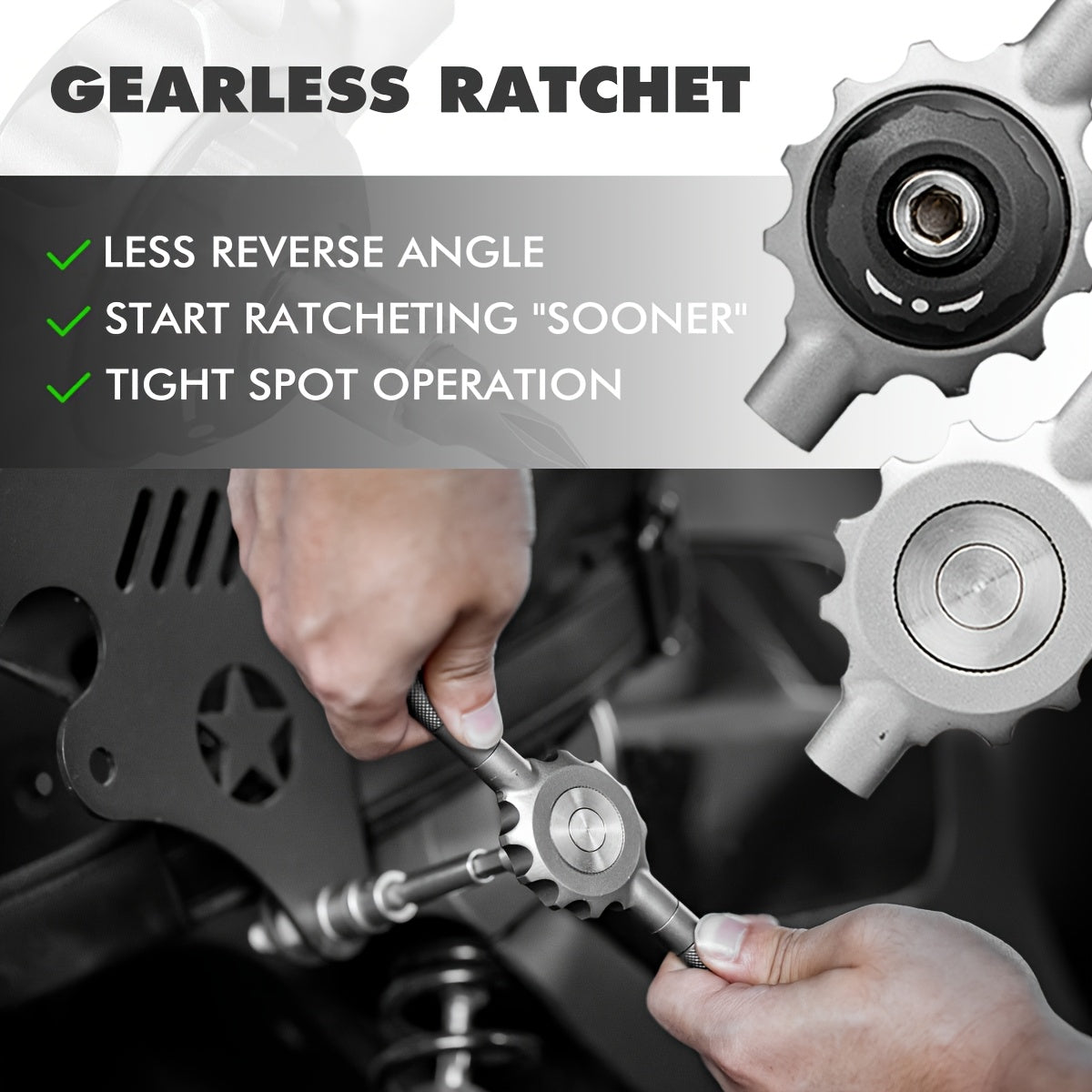 64in 1 Gearless Ratchet Screwdriver Bit Set, Flat Handle for Narrow Space, Magnetic Assembly, 1/4 Inch Bit Set*27, Crv Nut Drivers*16, 4mm Bit Set*8, Suitable for Repairing Mobile Phones, Computers, Cameras, Home Appliances, Furniture, Bicycles, Etc
