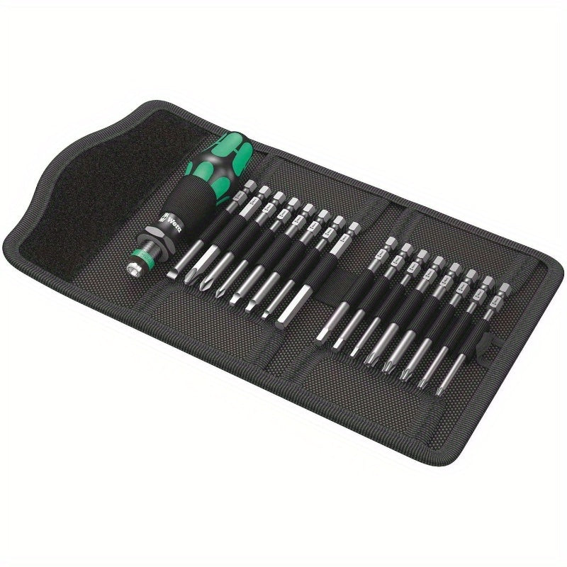 KRAFTFORM 60 Imperial BITS Assortment - Heavy-Duty Manual Screwdriver Set with 60 Bits (Hex Keys, Phillips, Slotted, Torx, Pozidriv) - for Professional & DIY Projects - Compatible with Wera 2.0" Handle - No Power Required - Ideal for Electricians,