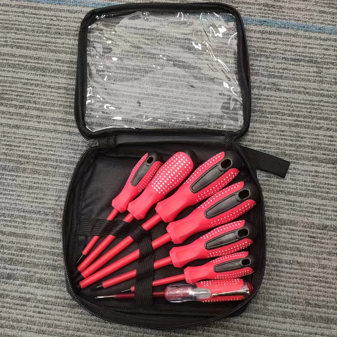 7pcs Screwdriver Set - Durable Metal Flat-Head Hand Tools, Suitable for Home Use, Essential Precision Repair Tool Kit, Battery-Free