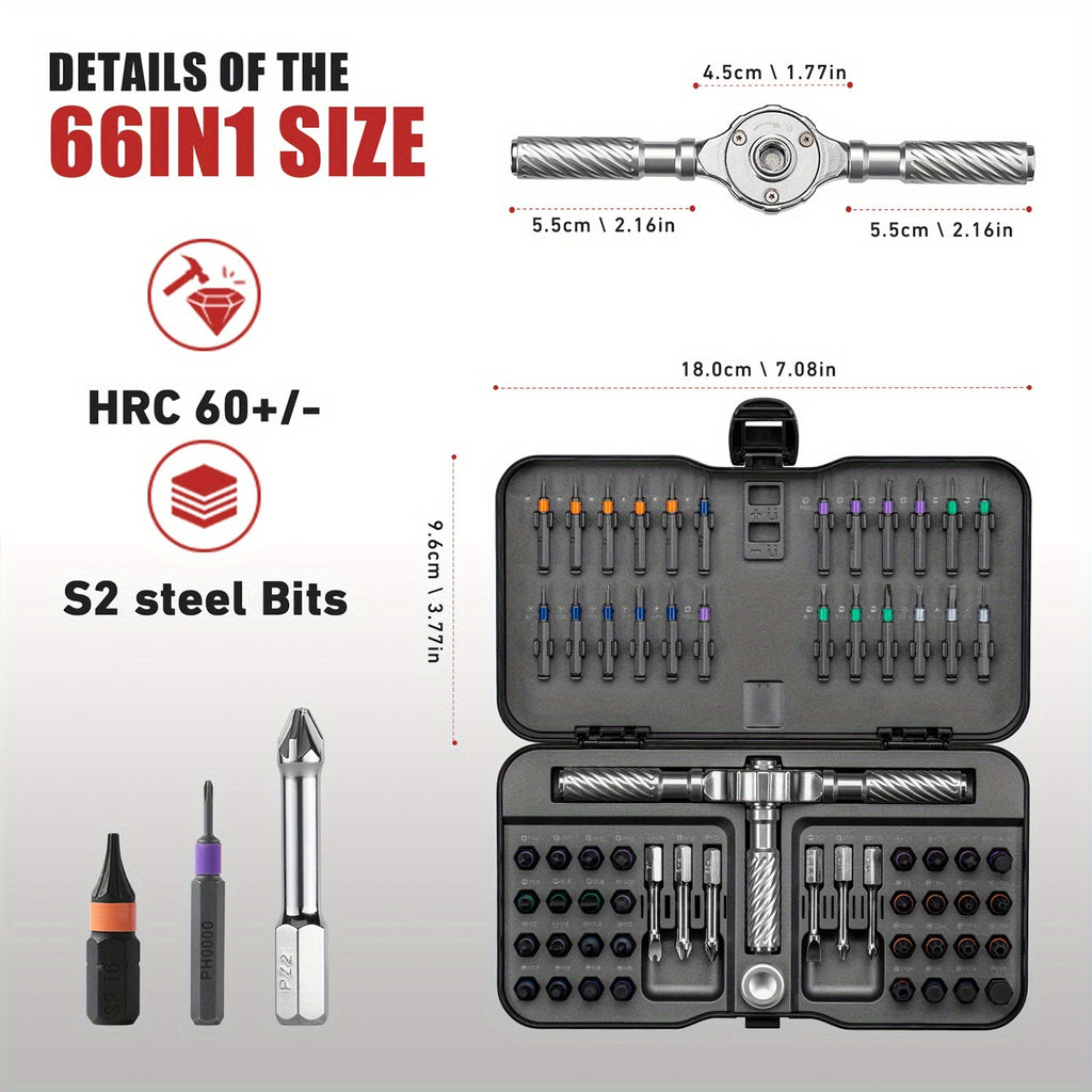 24-in-1 Magnetic Screwdriver Set with Detachable T-Ratchet Handle - Heavy-Duty Iron Construction, Ergonomic Grip for Home Maintenance & DIY Projects, Includes Hex Keys, Screwdrivers, Pliers, and More - Black, Screwdriver Set, Robust Tool Design, Durable
