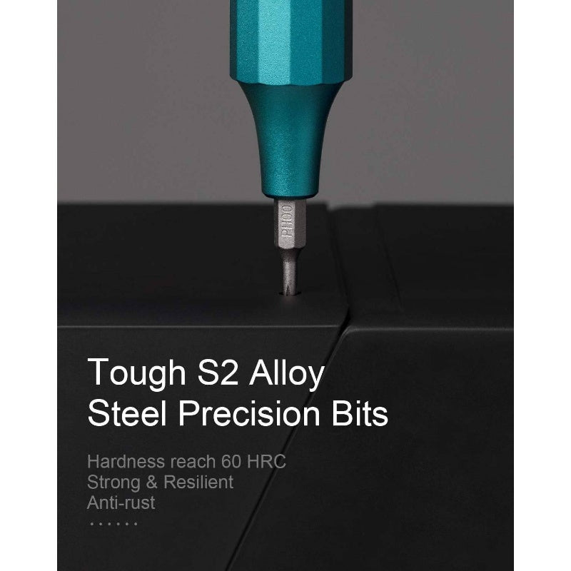 24-in-1 Manual Precision Screwdriver Set with Magnetic Tip Storage Box - Heavy-Duty S2 Alloy Steel Construction, Ergonomic Non-Slip Grip & Color-Coded Bits for Electronics, Smartphones, Watches, Glasses, Home Repairs - All-in-One Tool Kit for DIY &