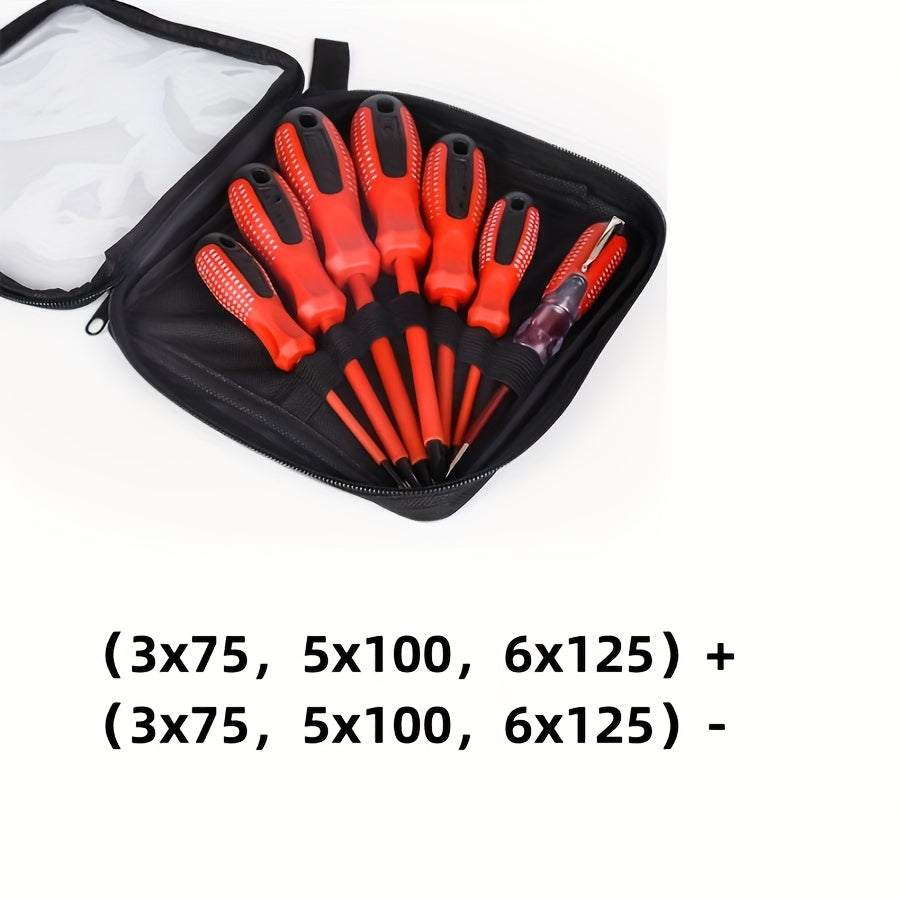 7pcs Screwdriver Set - Durable Metal Flat-Head Hand Tools, Suitable for Home Use, Essential Precision Repair Tool Kit, Battery-Free
