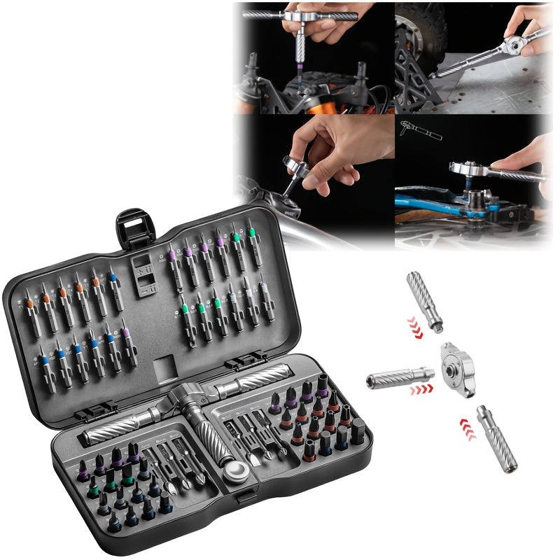 24-in-1 Magnetic Screwdriver Set with Detachable T-Ratchet Handle - Heavy-Duty Iron Construction, Ergonomic Grip for Home Maintenance & DIY Projects, Includes Hex Keys, Screwdrivers, Pliers, and More - Black, Screwdriver Set, Robust Tool Design, Durable